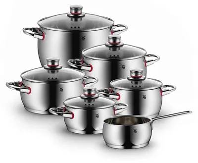 Zdjęcie produktu dla WMF Quality One 07.7406.6380, Zestaw do gotowania, Stal nierdzewna, Stal nierdzewna, Bez powłoki, Stal nierdzewna, Stal nierdzewna