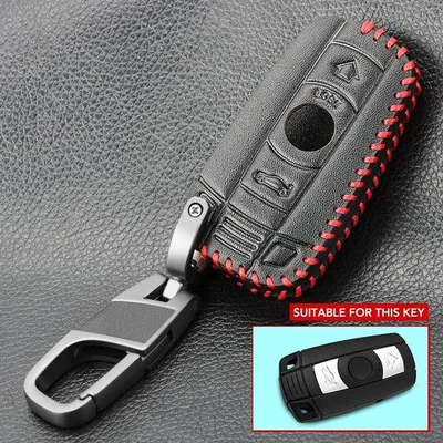 Immagine prodotto di Custodia protettiva in pelle per chiavi dell'auto, extra resistente, antigraffio, nera