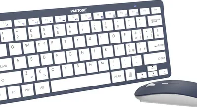 Zdjęcie produktu dla Klawiatura Pantone PT-KB09N Mysz w zestawie Bezprzewodowa klawiatura domowa RF QWERTY Włoski Granatowy