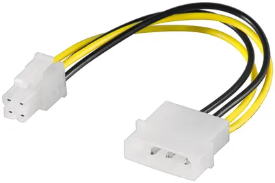Produktbild von Goobay PC Stromkabel/Stromadapter, 5.25 Stecker zu ATX12 P4, 4 pin, 0.16 m - HDD/5,25 Zoll-Stecker (4-Pin) > P4-Stecker