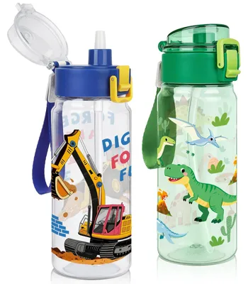 Obrázek produktu pro Omgoods – Láhev na pití s brčkem pro děti, 550 ml