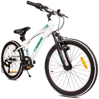 Immagine prodotto di Bicicletta per ragazzi Bicicletta per ragazzi da 6 anni 20 pollici Bicicletta per ragazzi a 6 velocità Shimano RevoShift Tiger Bike bianco
