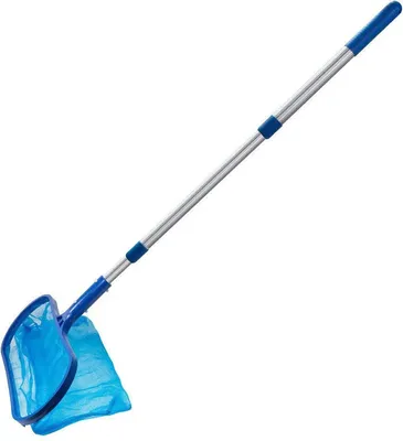 Immagine prodotto di Rete di atterraggio per piscine, manico da 105 cm con rete profonda, per foglie e sporcizia, accessori per la pulizia dei laghetti