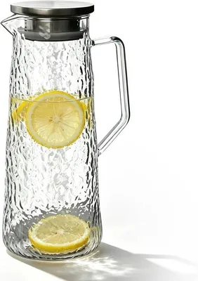 Produktbild von Glaskaraffe mit Deckel 1,5 L - Borosilikatglas - hitzebeständig - ideal für heiße und kalte Getränke - ShopFlot