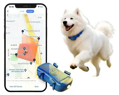 Produktbild von Zimilo GPS Haustier Tracker mit SIM Karte, Echtzeit Ortung, App Steuerung, wasserdicht, Aktivitätsmonitor & lange Akkulaufzeit für Hunde & Katzen