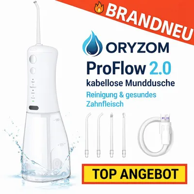 Immagine prodotto di Idropulsore senza fili Oryzom™ ProFlow 2.0 - Pulizia e gengive sane - Colore: bianco