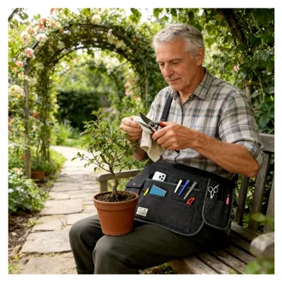 Produktbild von Gartenschürzen mit Taschen, leicht und verstellbar