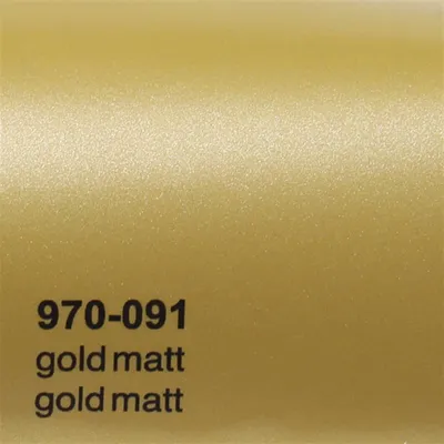 Produktbild von (25€/m²) Oracal 970RA Autofolie 091 Gold Matt Folie 152 cm Breite Laufmeterware gegossene Auto Folie selbstklebend