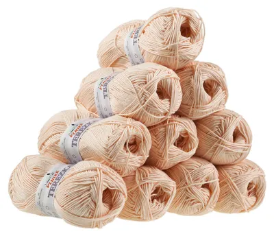 10 x 50g Strickgarn TEREZKA 100% Baumwolle, lachsfarben