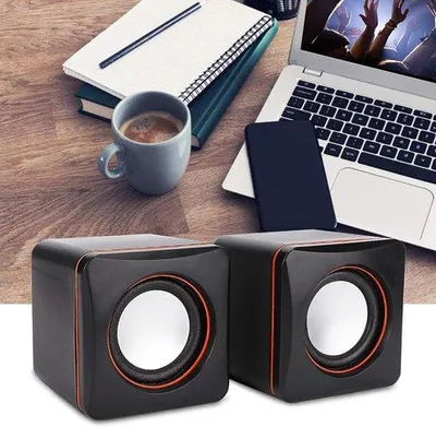 Produktbild von Kleinwürfel Computer Lautsprecher – Stereo USB – 3,5mm Anschluss – Verdrahtete Multimedia-Lautsprecher – Doppel-Spur – Für PC - Monitor - Laptop-Gaming-Smartphones-Tablets-Beamer-TV