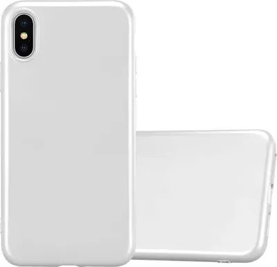 Produktbild von Cadorabo Schutzhülle für Apple iPhone XS MAX Hülle in Silber Handyhülle TPU Silikon Etui Cover Case