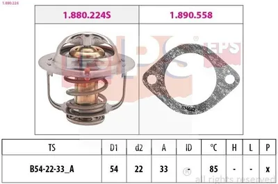 Produktbild von EPS Thermostat Kühlmittel 85°C für OPEL Corsa B Schrägheck (S93) Astra F CC (T92) VECTRA B (36) Astra F Caravan (T92) für HONDA CIVIC VII Hatchback