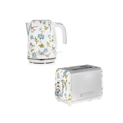 Image de Ensemble de petit-déjeuner Laura Ashley – Bouilloire 1,7 l et grille-pain 2 fentes – Elveden Blanc de VQ