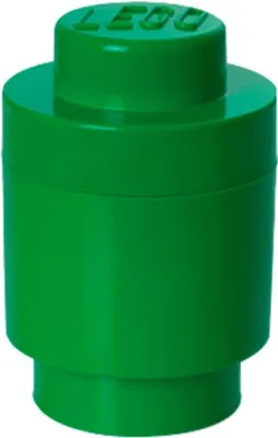 Image de Boîte de rangement ronde LEGO 1 vert foncé
