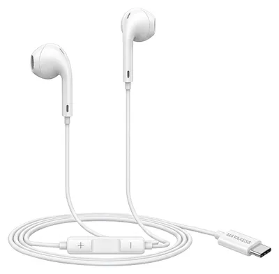 Immagine prodotto di Mayaxess, cuffie con cavo USB-C e microfono per Fairphone 5, bianco