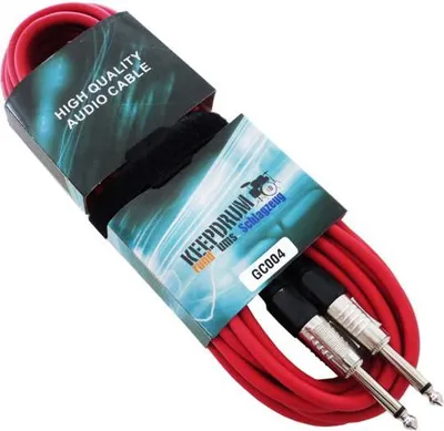 Zdjęcie produktu dla keepdrum GC-004 Kabel gitarowy 3m Rot