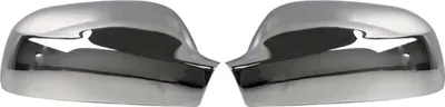 Image de Coques de rétroviseurs Couverture de rétroviseur pour Peugeot 307 2001-2009 Inox argent 2pcs