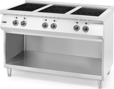 Image de Plaque à induction 6 zones de cuisson, HENDI, 400 V/25 500 W, 1 200 x 700 x (H) 890 mm