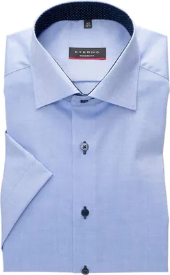 Produktbild von Eterna - Modern Fit - Herren Kurzarm Hemd mit Kent-Kragen in verschiedenen Farben, (8100 C13K), Größe:48, Farbe:Blau (12)