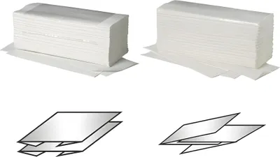 Produktbild von Blatt Handtuchpapier C-Falz 50 cm x 25 cm hochweiss 1-lagig