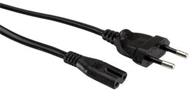 Productafbeelding van Netsnoer Euro-platte stekker naar C7, 2-polig, zwart, 1,8 m
