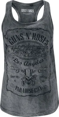 Produktbild von Guns N' Roses Top Damen Paradise City grau Band-Merch, Bands 100% Baumwolle S