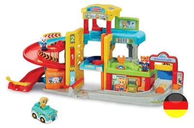 Produktbild von VTech TUT TUT Baby Flitzer Parkhaus mit Aufzug, Waschstraße & Tankstelle, bunt