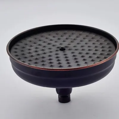 Immagine prodotto di Regendusche - Doccia a pioggia - Testina rotonda da 20 cm - Montaggio a parete - Doccia fissa - Ottone - Finitura bronzo spazzolato