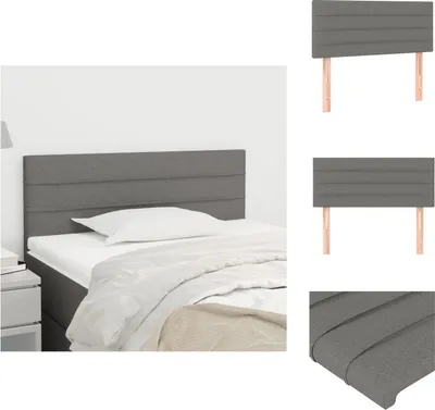 Obrázek produktu pro vidaXL Čelo postele tmavě šedé 80x5x78/88 cm látka - Konce hlavy a nohou