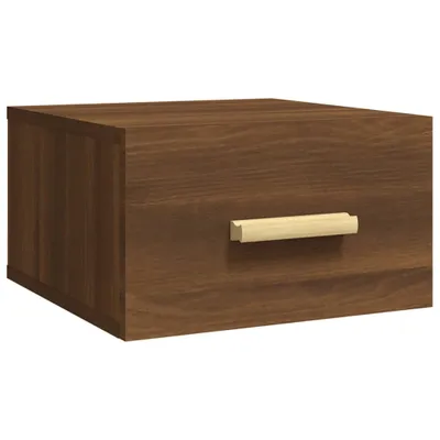 Image de vidaXL Table de nuit murale marron imitation chêne 35x35x20 cm