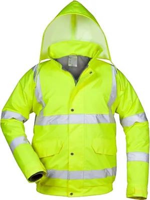 Produktbild von Arbeitsjacke Piloten Winterjacke Warnjacke Regenjacke Warnschutzjacke Uneek Gelb L (54/56)
