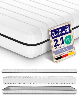 Image de Matelas ergonomique 7 zones 140 x 200 cm, H2 / H3, haute qualité, hauteur 18 cm