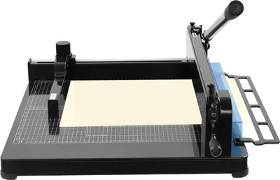 Immagine prodotto di Taglierina per carta - Ghigliottina manuale/taglierina per carta - Robusta per un uso continuo - Per l'ufficio e il bricolage - Nera