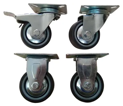 Produktbild von HABI Set 4x Lenkrollen 50mm Möbelrollen mit Bremse