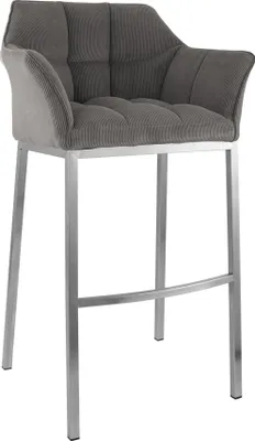 Produktbild von Barhocker Cordpolsterung – Barhocker – Ergonomisch & extra robust bis 240 kg, Metallgestell