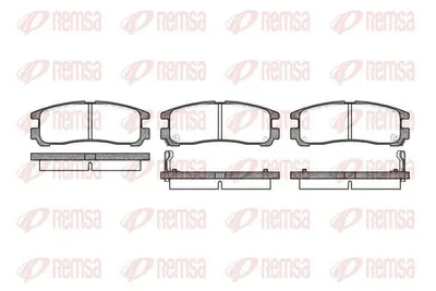 Produktbild von REMSA Bremsbeläge Satz Hinten Bremsklötze für MITSUBISHI PAJERO PININ (H6W, H7W) 0291.02