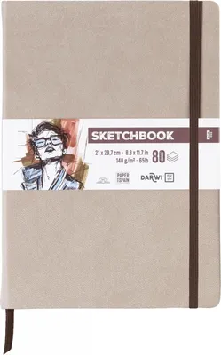 Image de Darwi Dfy Carnet de croquis 80 A4 140 g Taupe