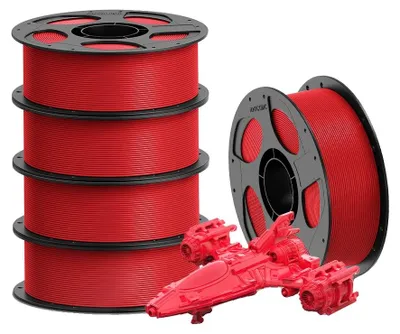 Obrázek produktu pro 3D tiskový filament, materiál PETG, odolný proti nárazům, 5 kg, červený