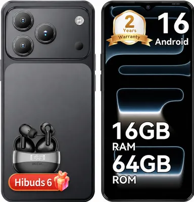 Produktbild von 2026 Blackview WAVE 7C Handy Ohne Vertrag incl Hibuds 6, 6.56", Android16, 16GB+64GB/2TB TF, Face ID, 5000mAh, 32MP, Dual-SIM, WiFi 5, IP54