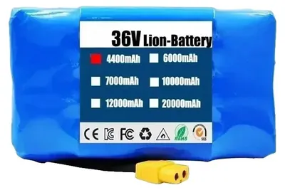 Produktbild von Wiederaufladbare Lithium-Batterie, 36V, 4400mAh Kapazität, 36V 4400mah