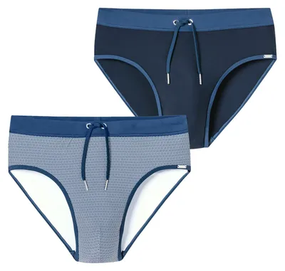 Produktbild von Schiesser Herren Badehose Ocean Swim 2-Pack blau,nachtblau - Größe 9