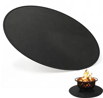 Productafbeelding van Barbecuemat voor buiten, rond, 60 cm, oliebestendig en waterdicht