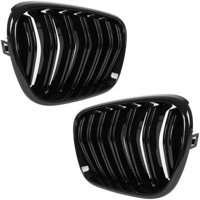 Sportgrill Kühlergrill DOPPELSTEG Schwarz Glanz für BMW X3 F25 ab 2011-2014 – Produktansicht