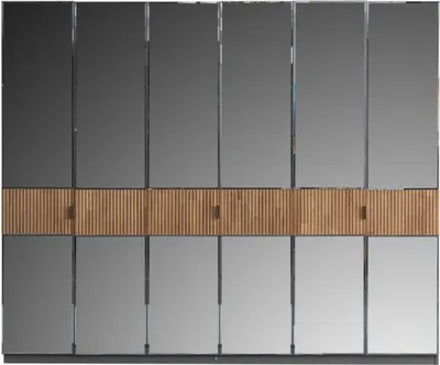 Produktbild von Kommode mit Spiegel Kleiderschrank Schrank Verspiegelt Schlafzimmer Set