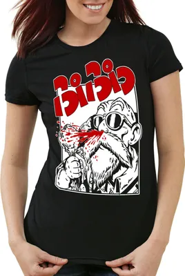 Produktbild von style3 Roshi Nasenbluten Damen T-Shirt turtle ball z songoku, Größe:S