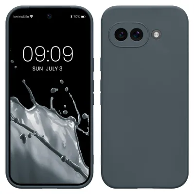 Produktbild von kwmobile Handyhülle für Google Pixel 9a Hülle - weiches Handy Silikon Case - Schutzhülle Cover - Dunkler Schiefer