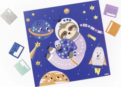 Image de folia 23813 folia Mosaïque en caoutchouc mousse « SPACE SLOTH », 301 pièces