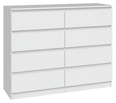 Obrázek produktu pro Topeshop M8 120 BIEL, Bílá, 8 zásuvka/zásuvek, Dřevotřískové desky, Jednobarevný, Moderní, Dřevotřískové desky