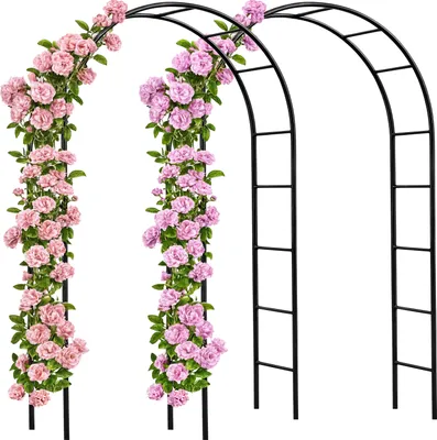 Produktbild von GARDEBRUK® Rosenbogen 2er Set Metall 240x140x37cm Stabil Wetterfest Garten Rankgitter Rankhilfe Rankbogen Metallbogen