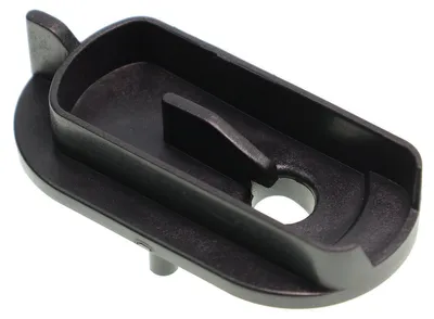A black plastic accessory for a deep fryer, shown on a white background.